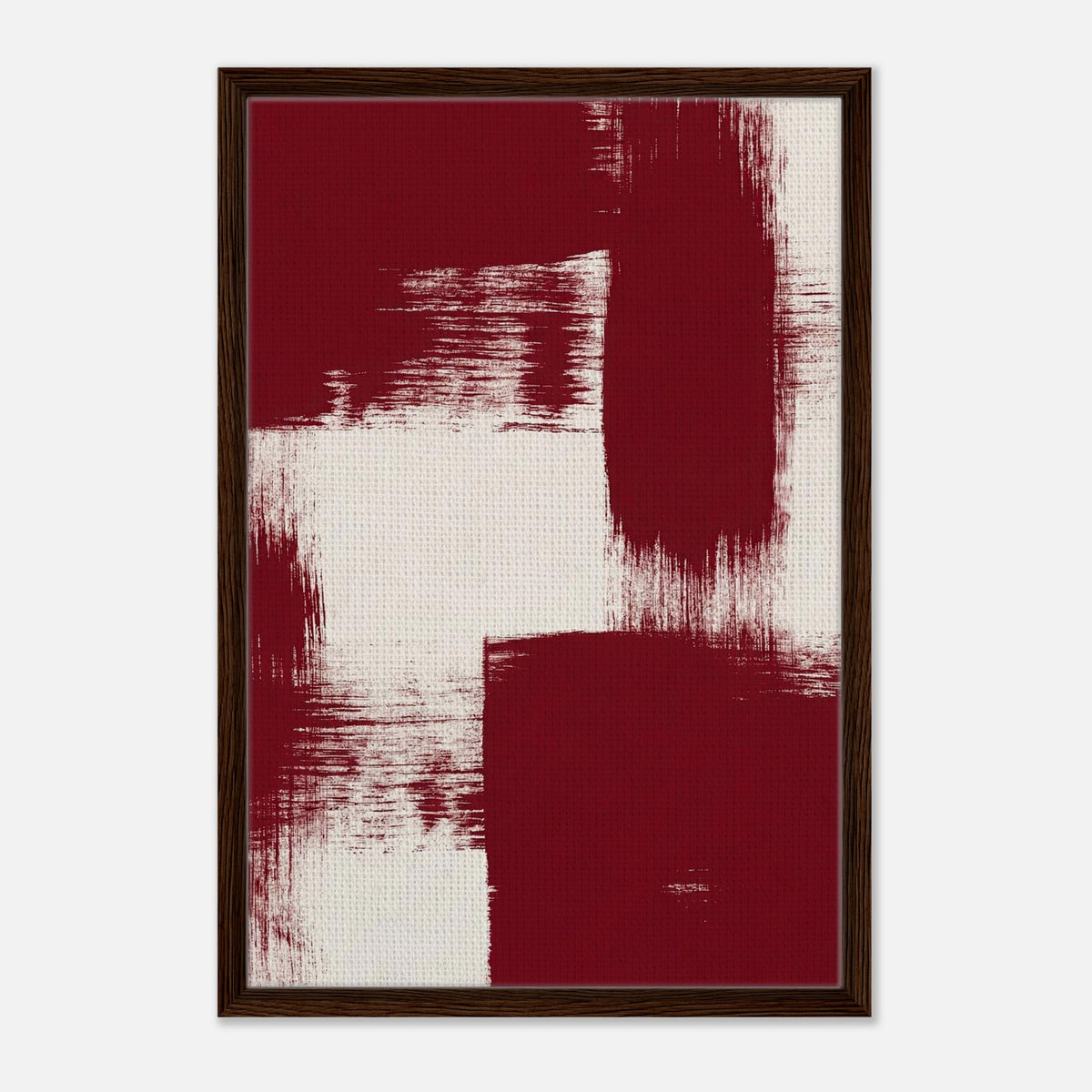 Stone Wash | Abstract Framed Canvas (Dark Wood)