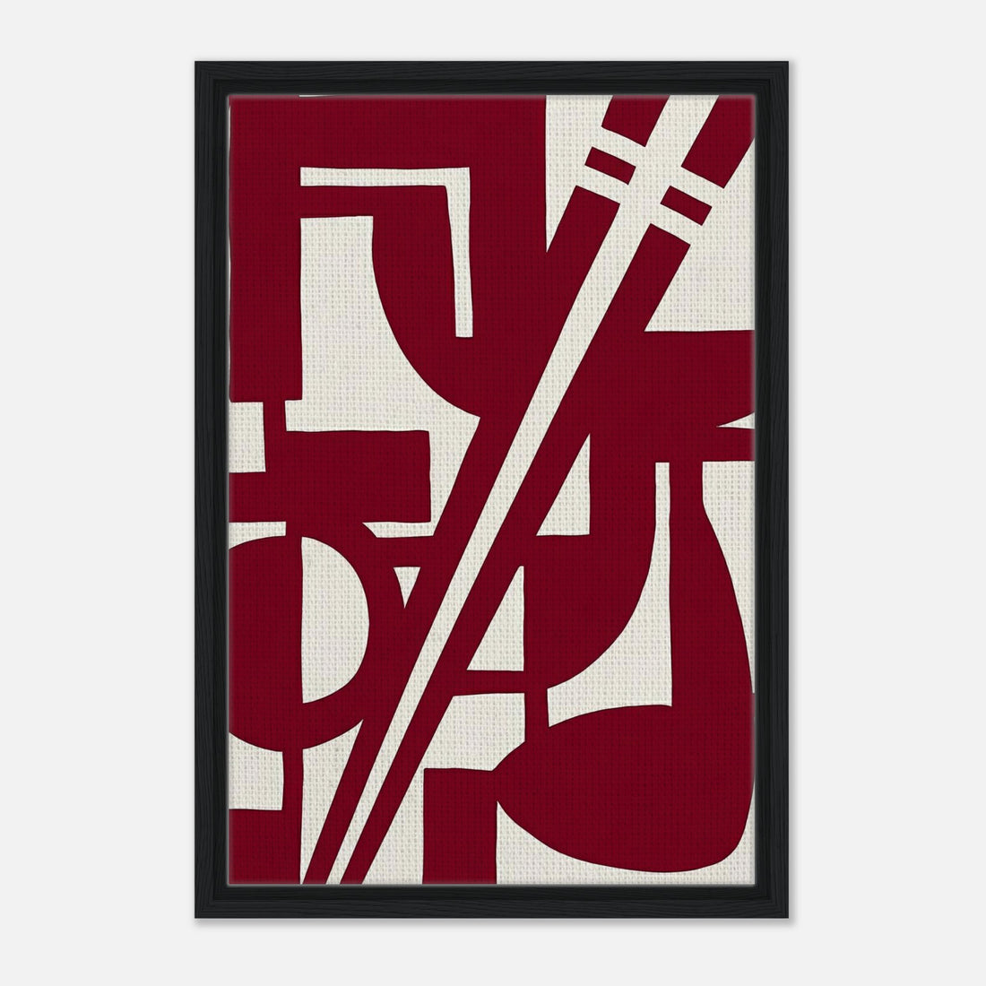 Cipher Cobalt | Abstract Framed Canvas