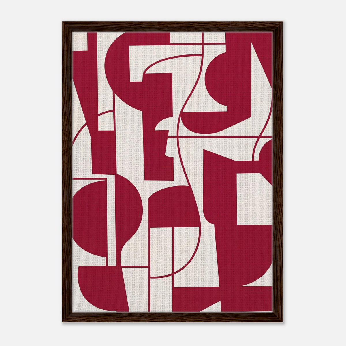 Cipher | Abstract Framed Canvas (Dark Wood)