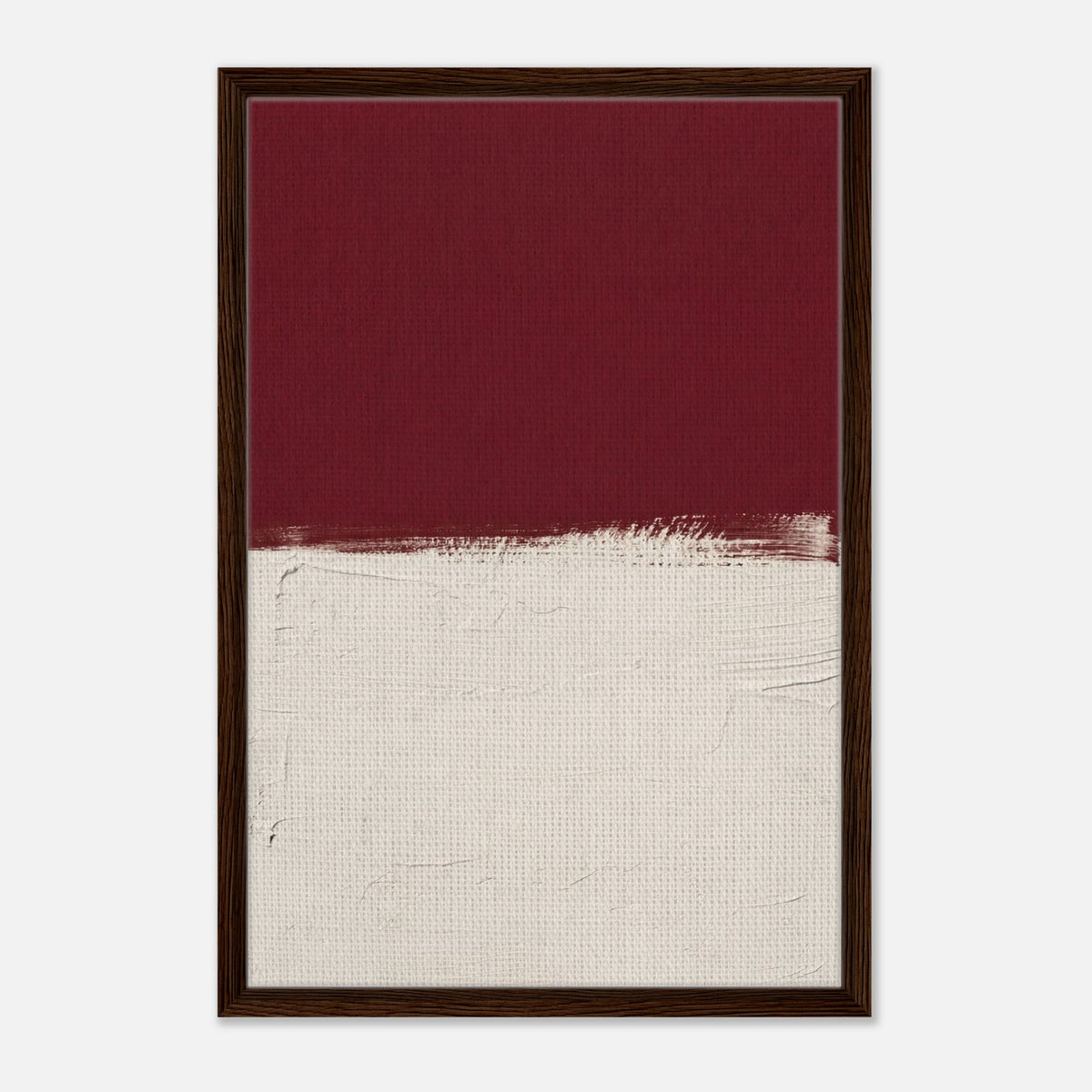 Horizon Line | Abstract Framed Canvas (Dark Wood)