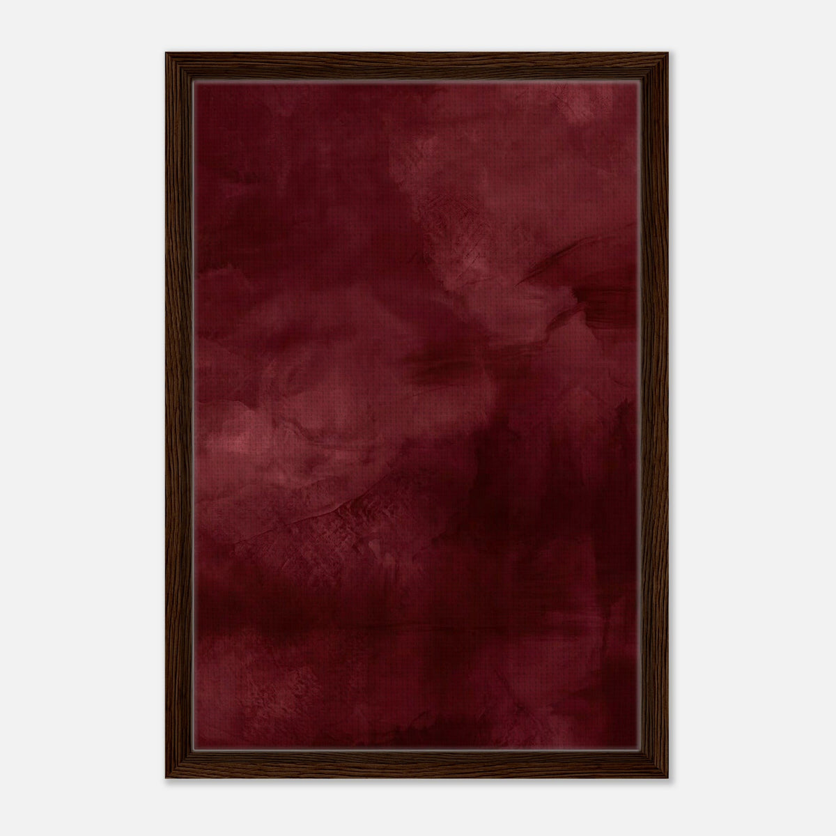 Muted Veil | Abstract Framed Canvas (Dark Wood)