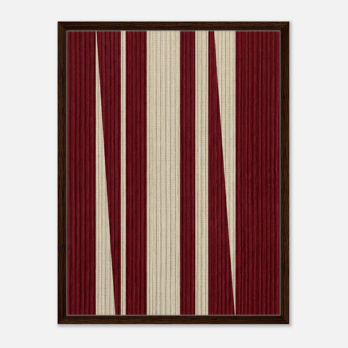 Vertical Fracture I | Abstract Framed Canvas (Dark Wood)