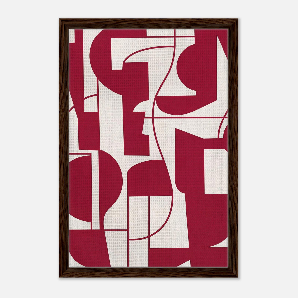 Cipher | Abstract Framed Canvas (Dark Wood)