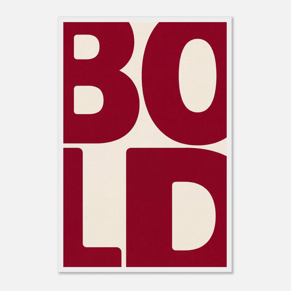 Bold | Typography Premium Wooden Framed