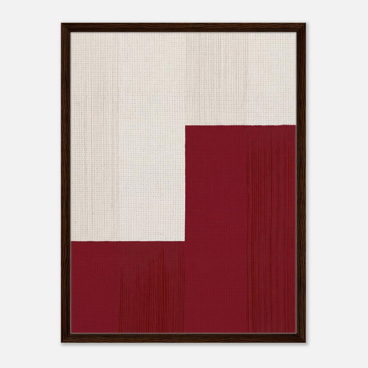 Amber Field | Abstract Framed Canvas (Dark Wood)