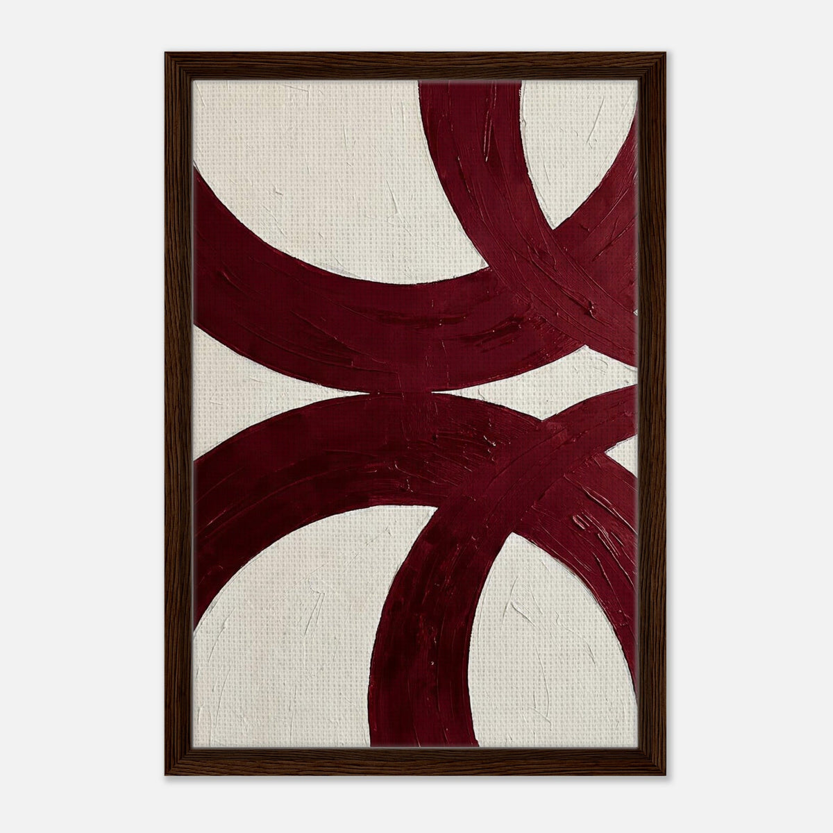 Cipher Organic | Abstract Framed Canvas (Dark Wood)