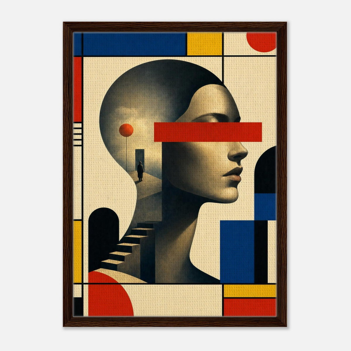 Forbidden | Surreal Framed Canvas (Dark Wood)