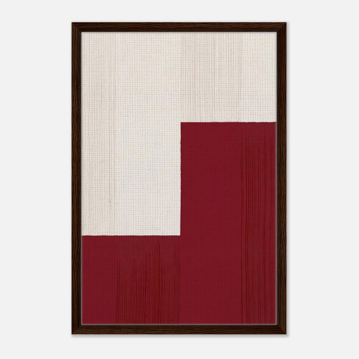 Amber Field | Abstract Framed Canvas (Dark Wood)