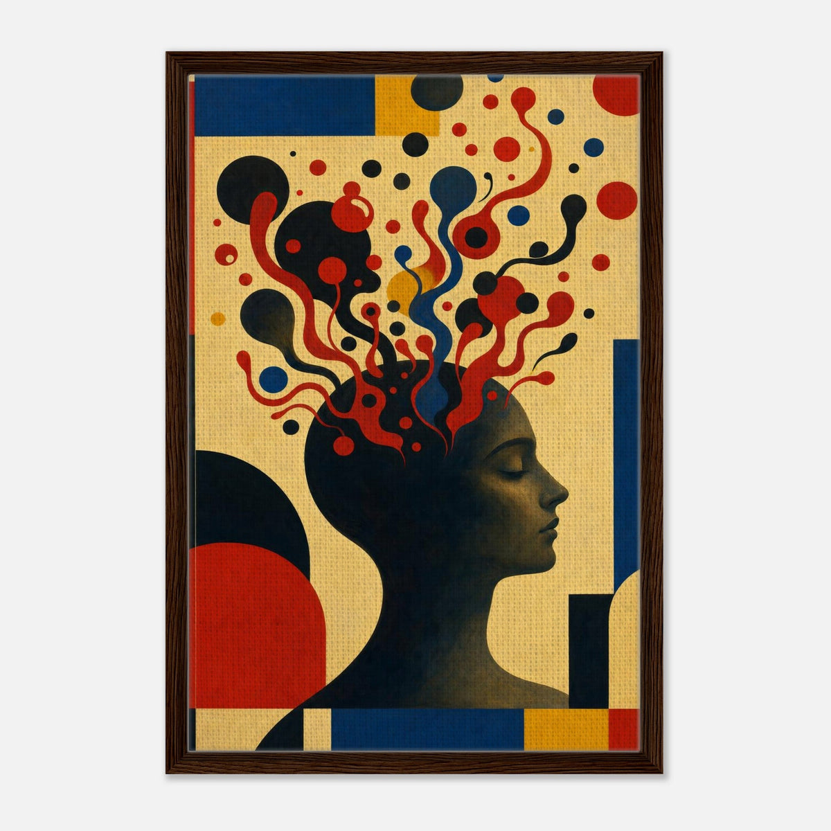 Overflow | Surreal Framed Canvas (Dark Wood)