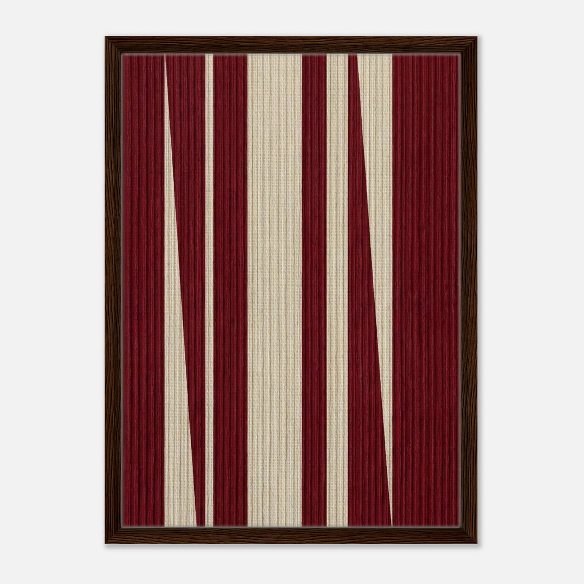 Vertical Fracture I | Abstract Framed Canvas (Dark Wood)