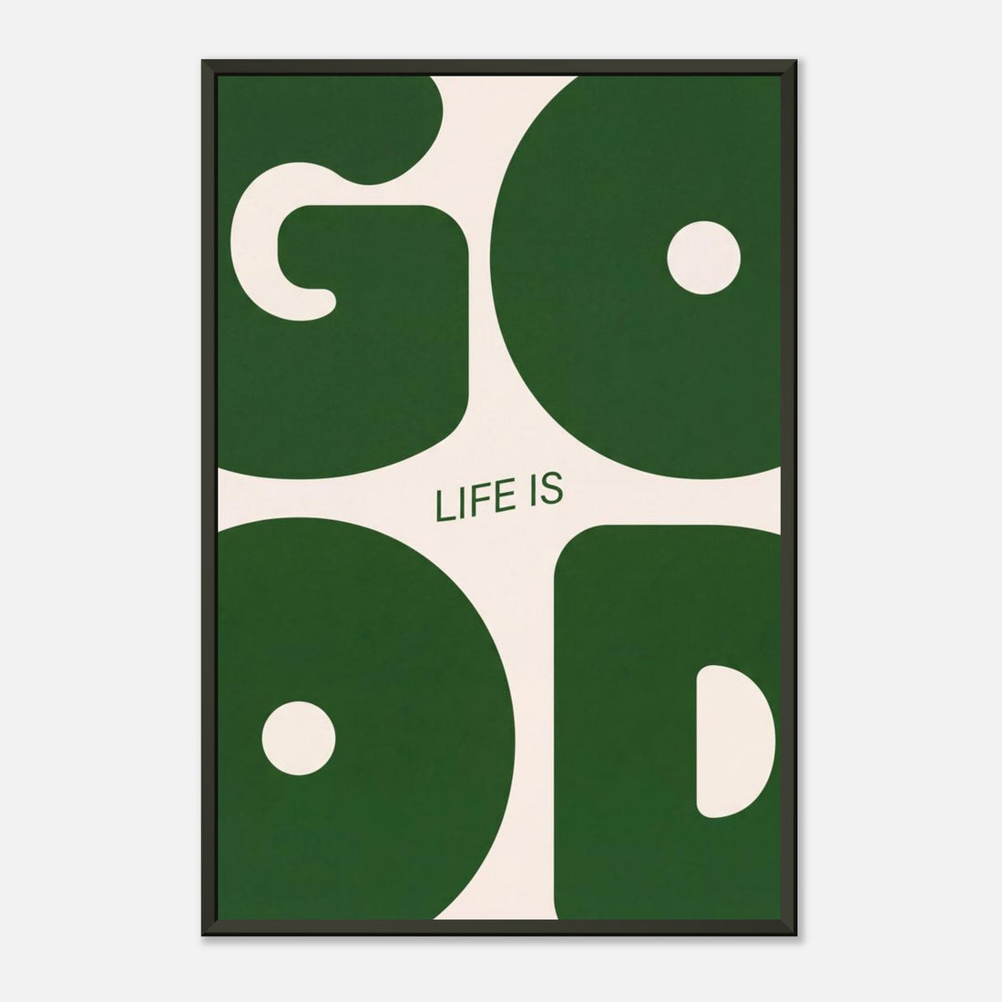 Life Is Good | Typography Premium Metal Framed