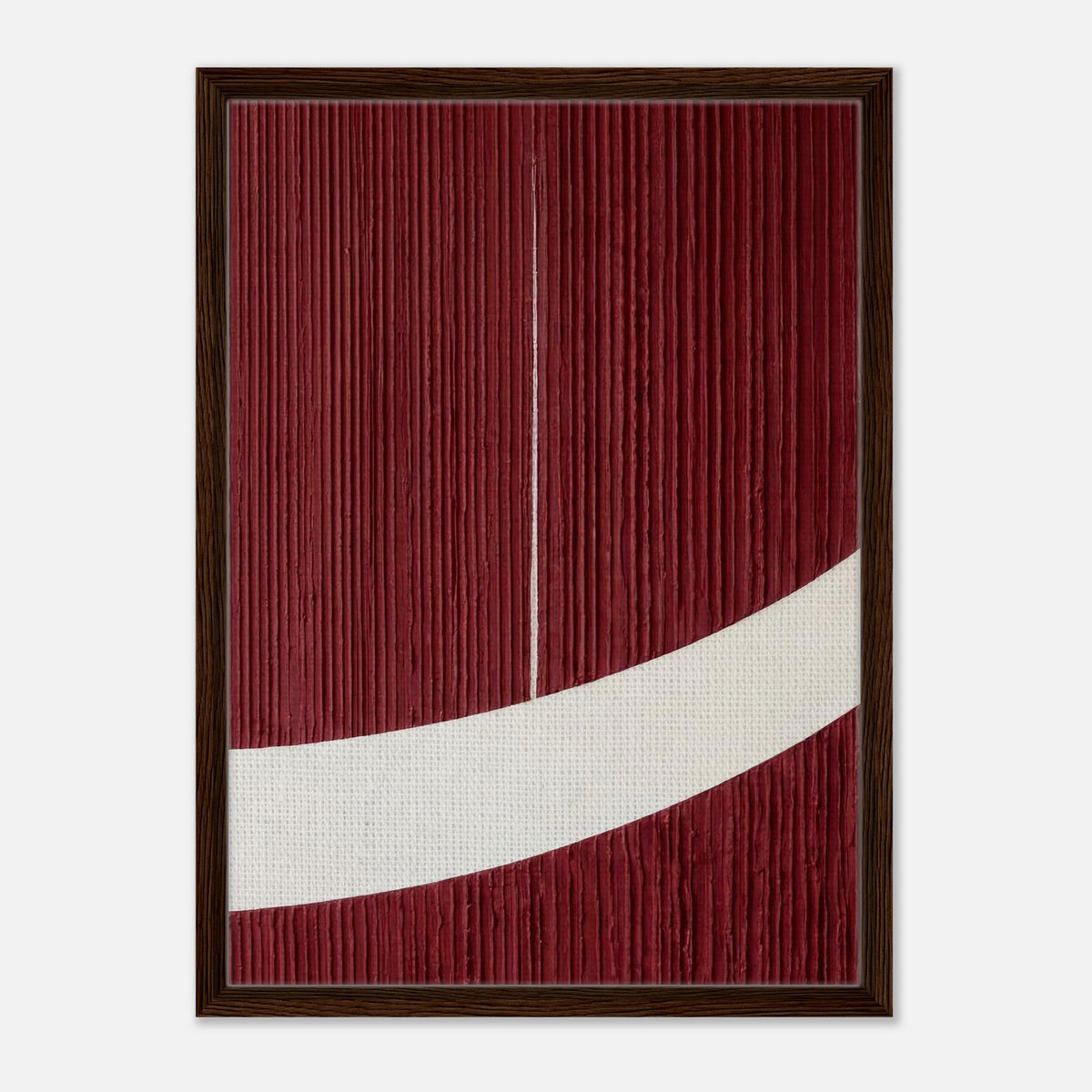 Lunar Arc | Abstract Framed Canvas (Dark Wood)