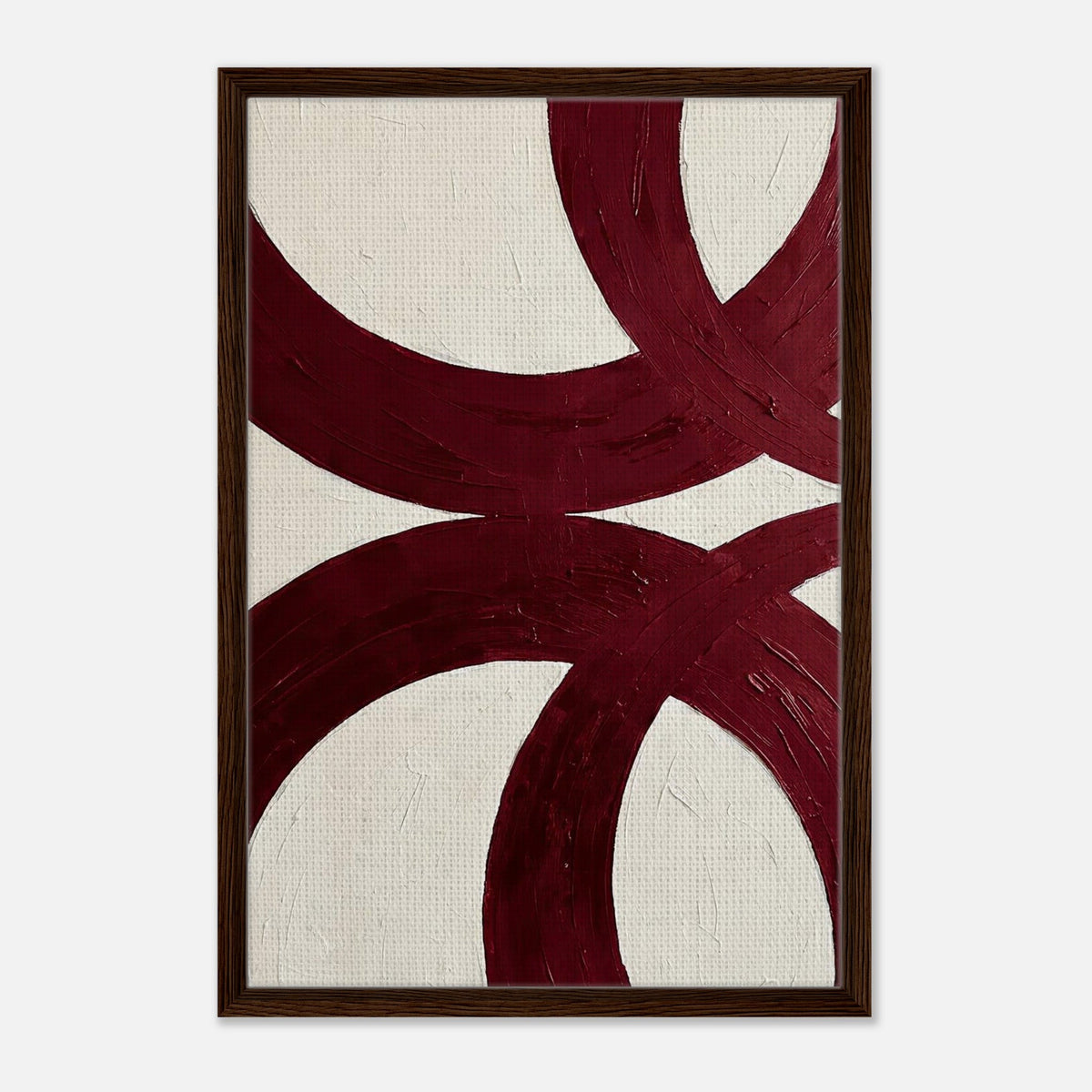 Cipher Organic | Abstract Framed Canvas (Dark Wood)
