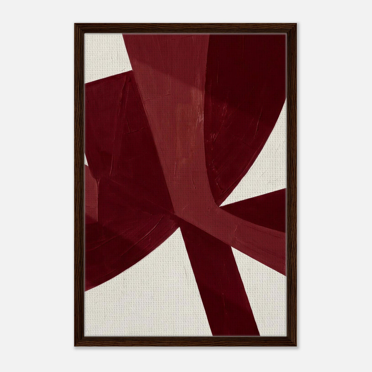 Cipher Radial | Abstract Framed Canvas (Dark Wood)