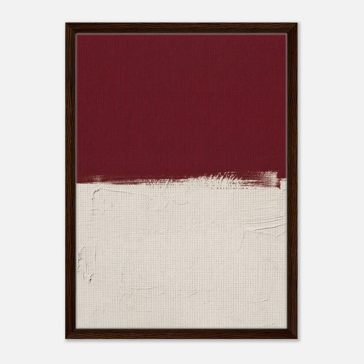 Horizon Line | Abstract Framed Canvas (Dark Wood)