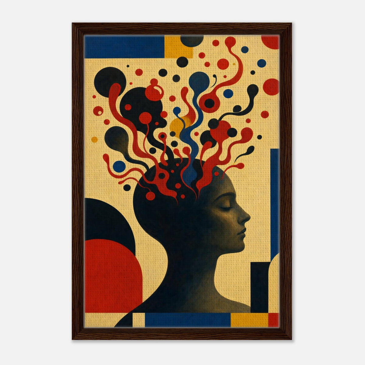 Overflow | Surreal Framed Canvas (Dark Wood)