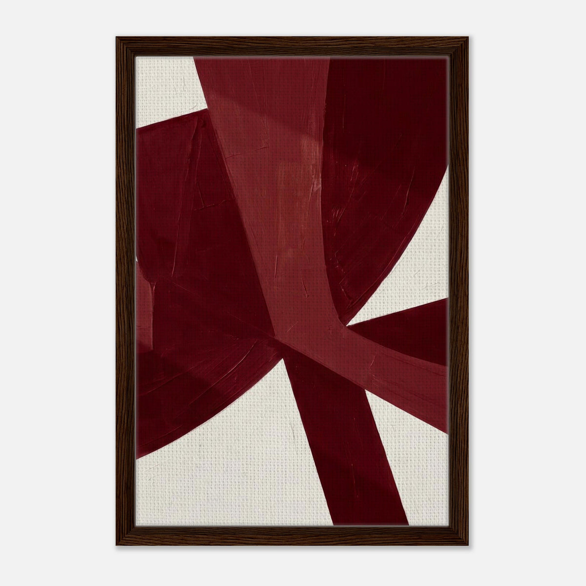 Cipher Radial | Abstract Framed Canvas (Dark Wood)