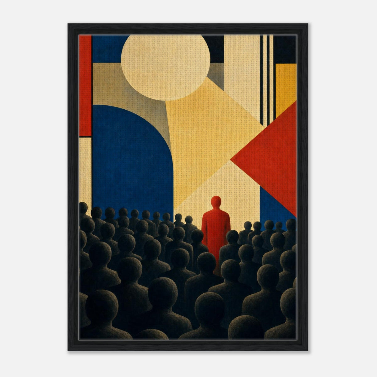 One Among | Surreal Framed Canvas (Dark Wood)
