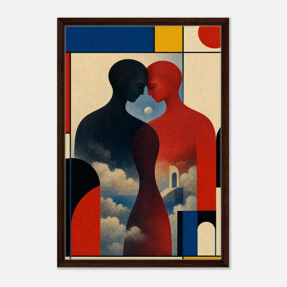 Becoming | Surreal Framed Canvas (Dark Wood)