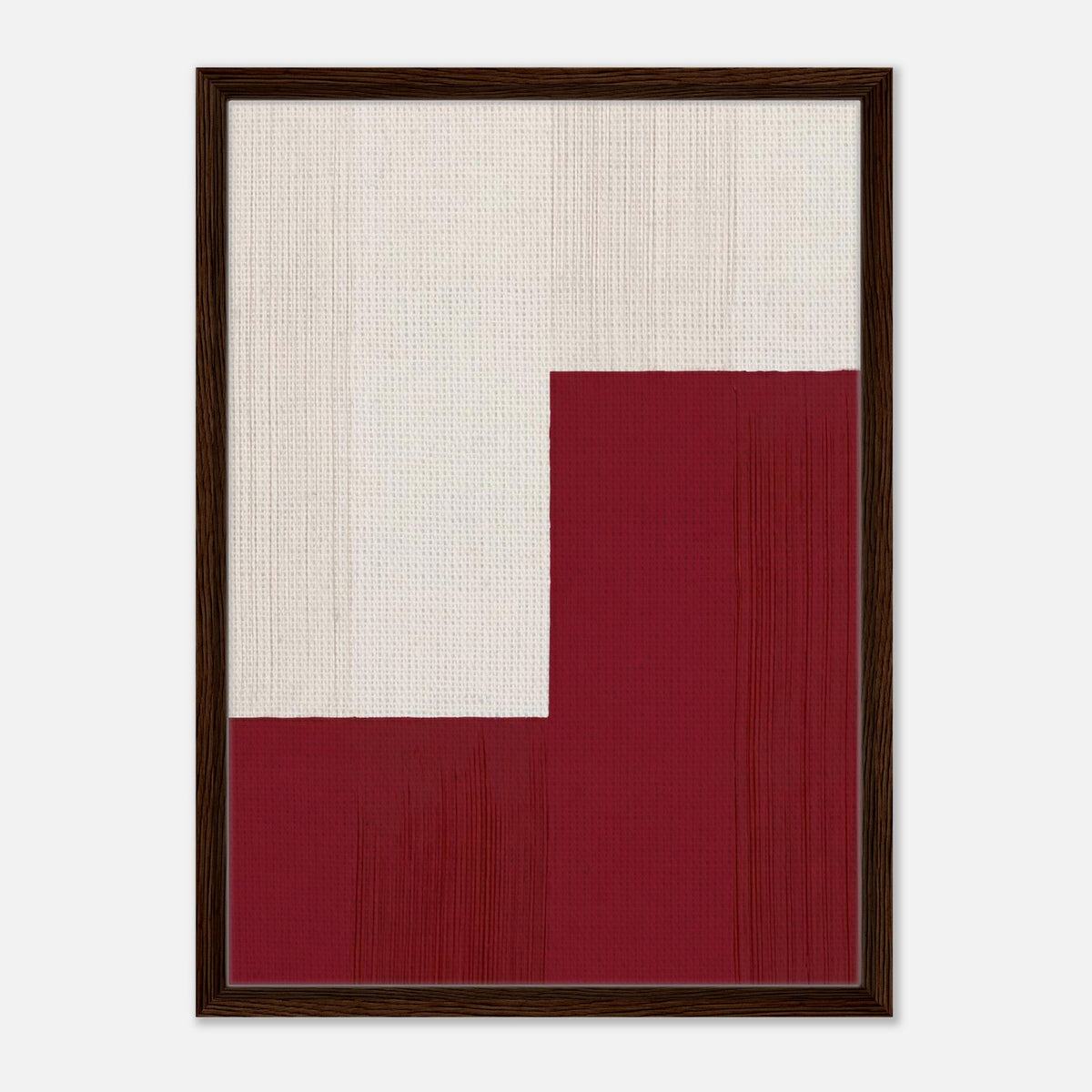 Amber Field | Abstract Framed Canvas (Dark Wood)