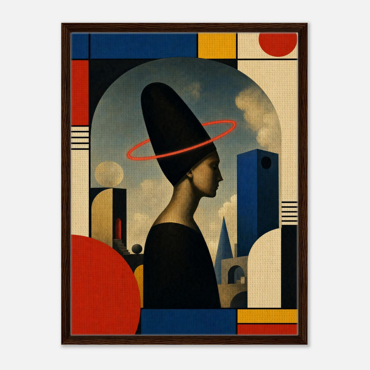 Crown | Surreal Framed Canvas (Dark Wood)