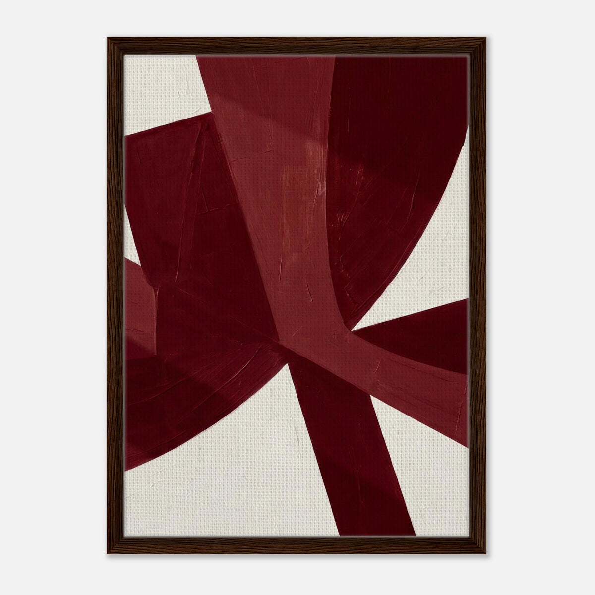 Cipher Radial | Abstract Framed Canvas (Dark Wood)