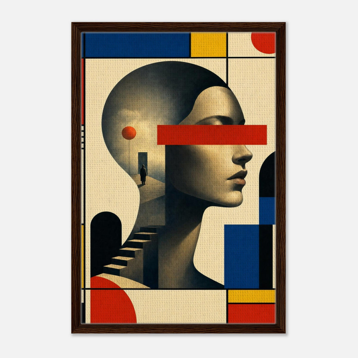 Forbidden | Surreal Framed Canvas (Dark Wood)