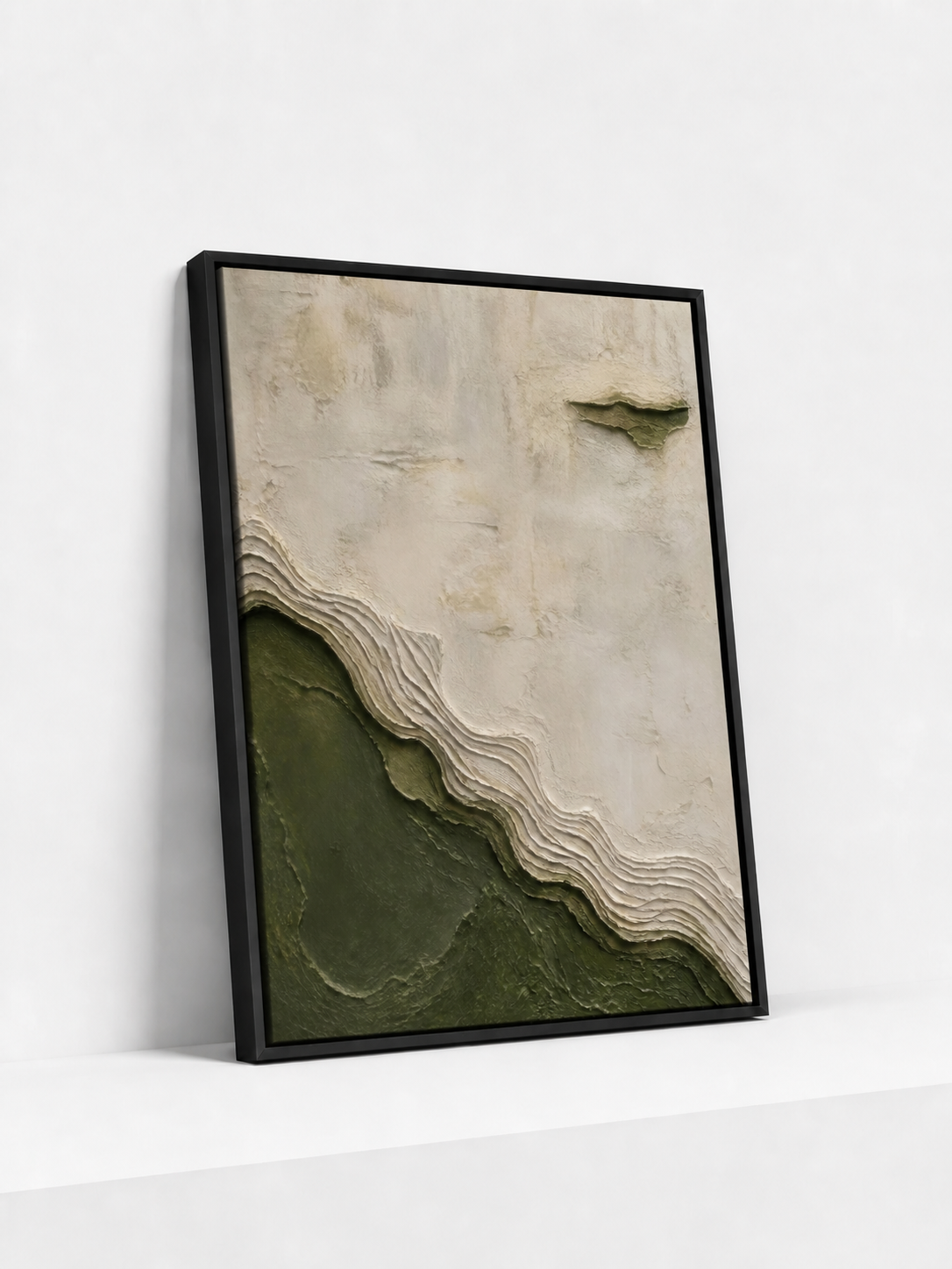 Eroded Basin Framed Canvas | Textured Abstract Wall Art