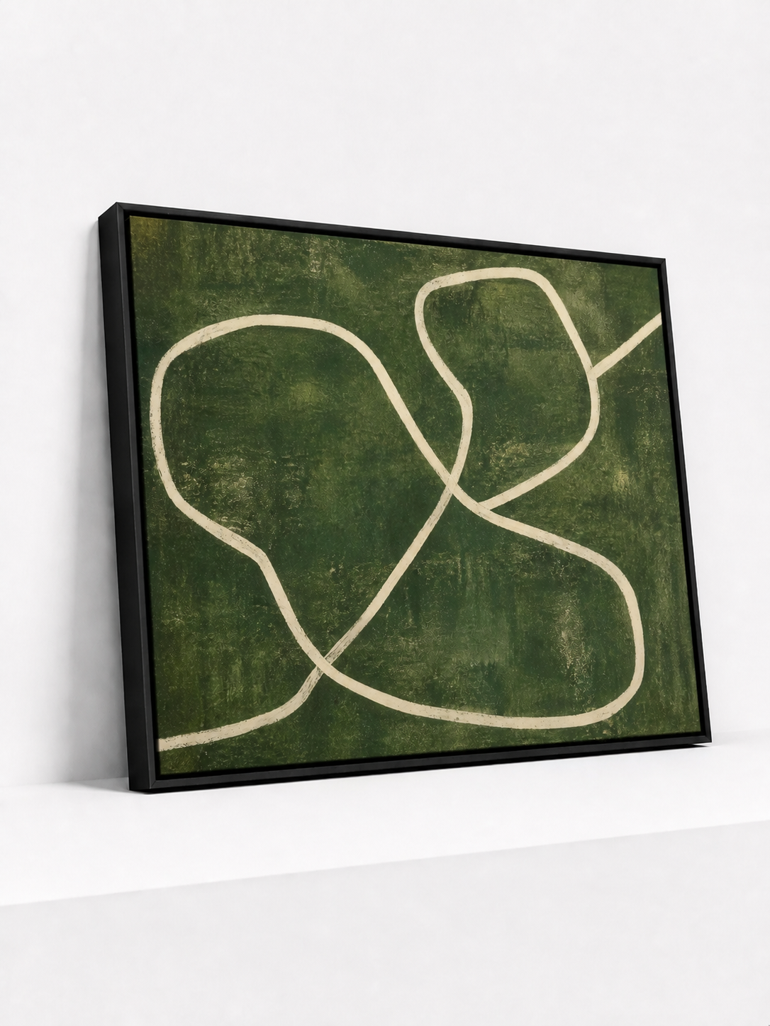 Wandering Contour Framed Canvas | Minimalist Abstract Wall Art