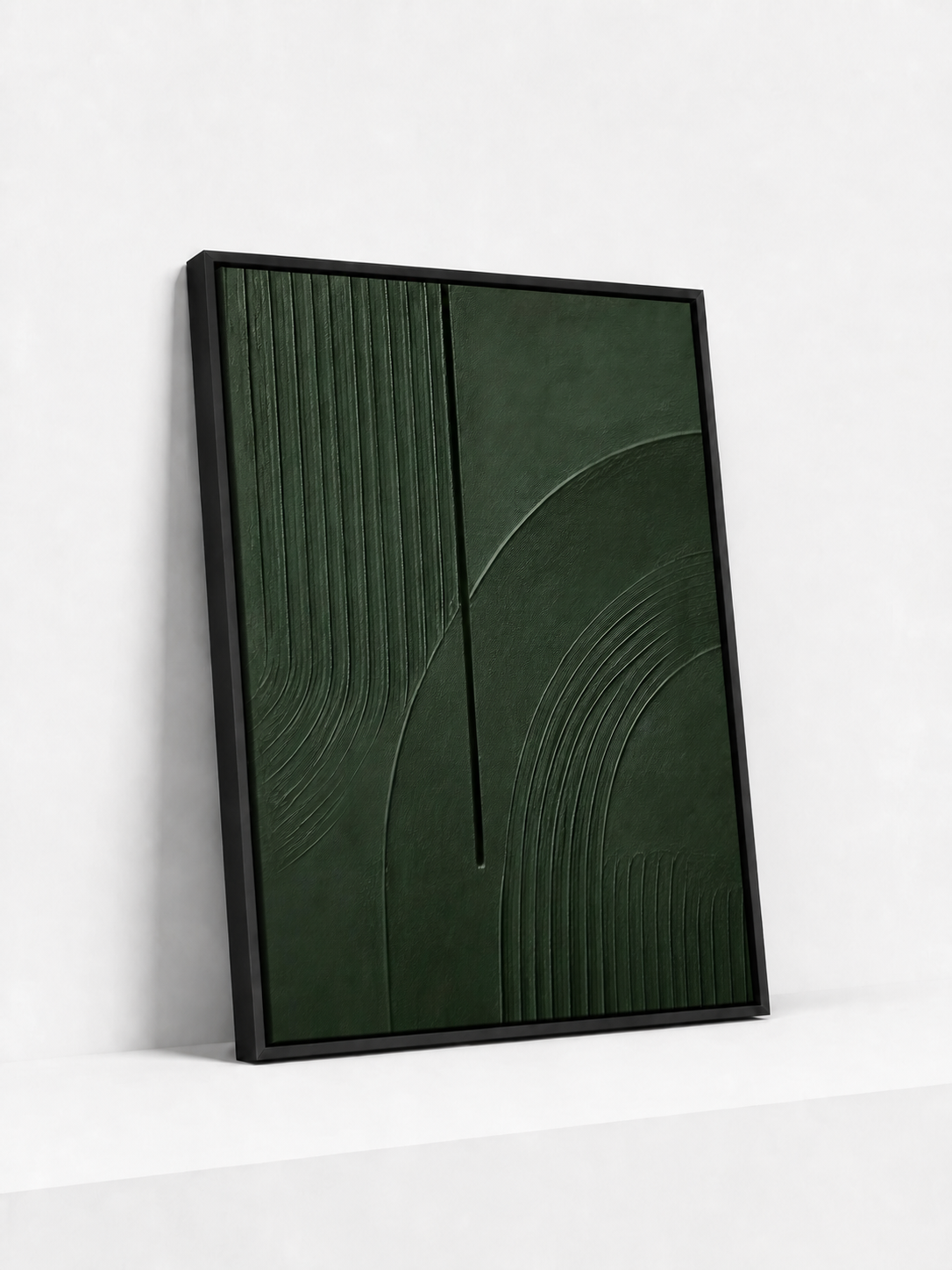 Combed Field Framed Canvas | Textured Abstract Wall Art