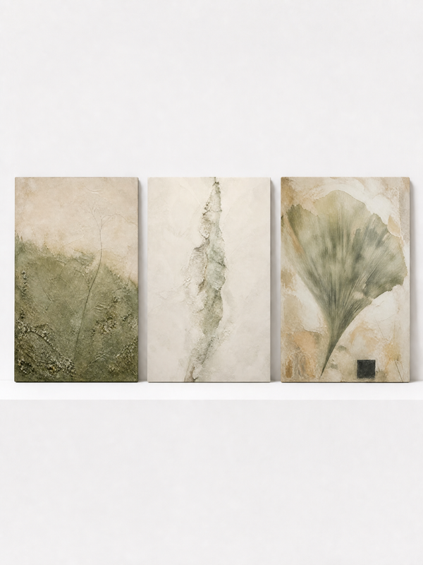 Excavated Garden III (Right Panel) Canvas | 3 Piece Abstract Wall Art