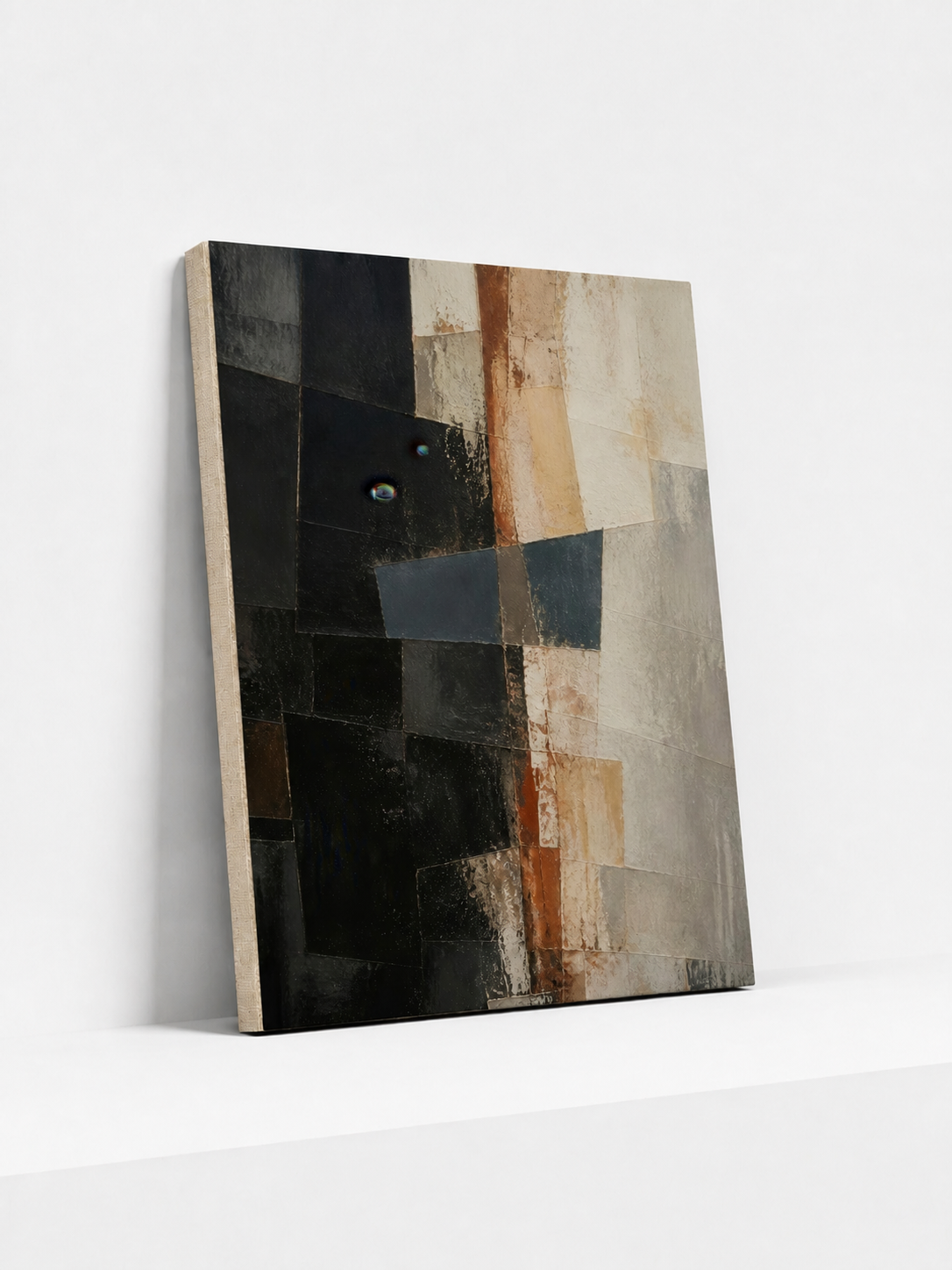Divided Wall Canvas | Grey Abstract Wall Art