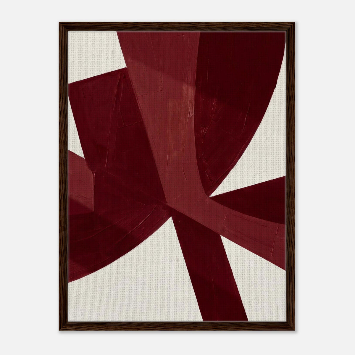 Cipher Radial | Abstract Framed Canvas (Dark Wood)