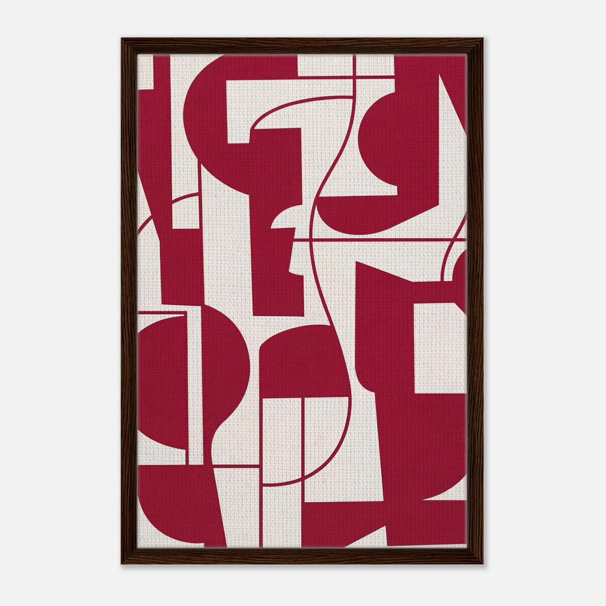 Cipher | Abstract Framed Canvas (Dark Wood)