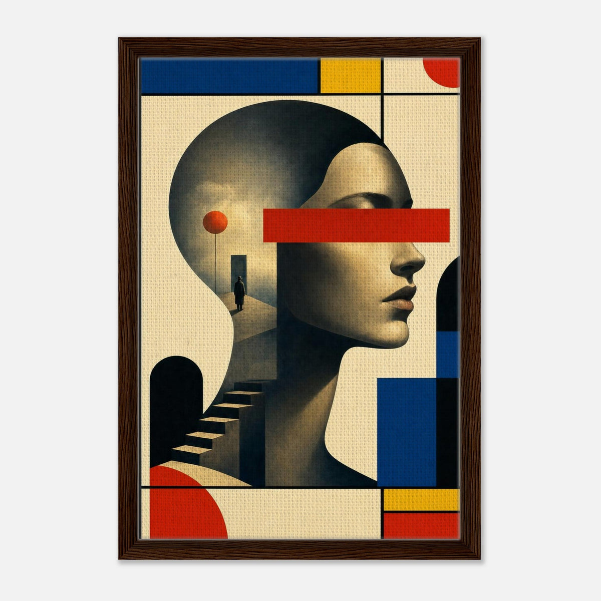 Forbidden | Surreal Framed Canvas (Dark Wood)