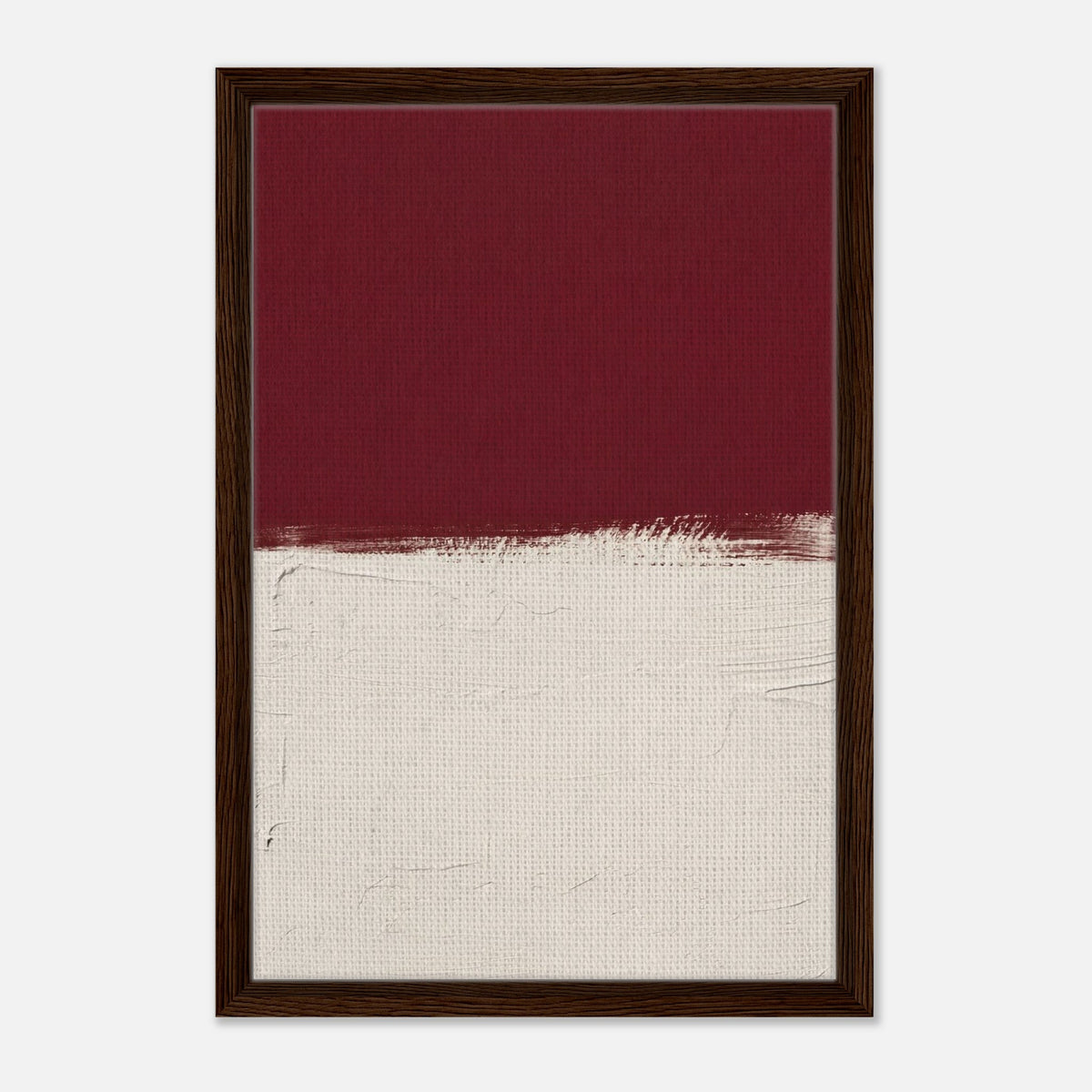 Horizon Line | Abstract Framed Canvas (Dark Wood)