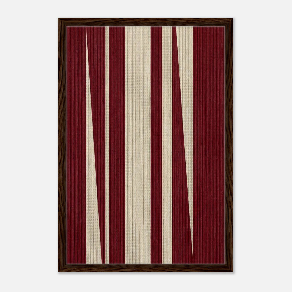 Vertical Fracture I | Abstract Framed Canvas (Dark Wood)