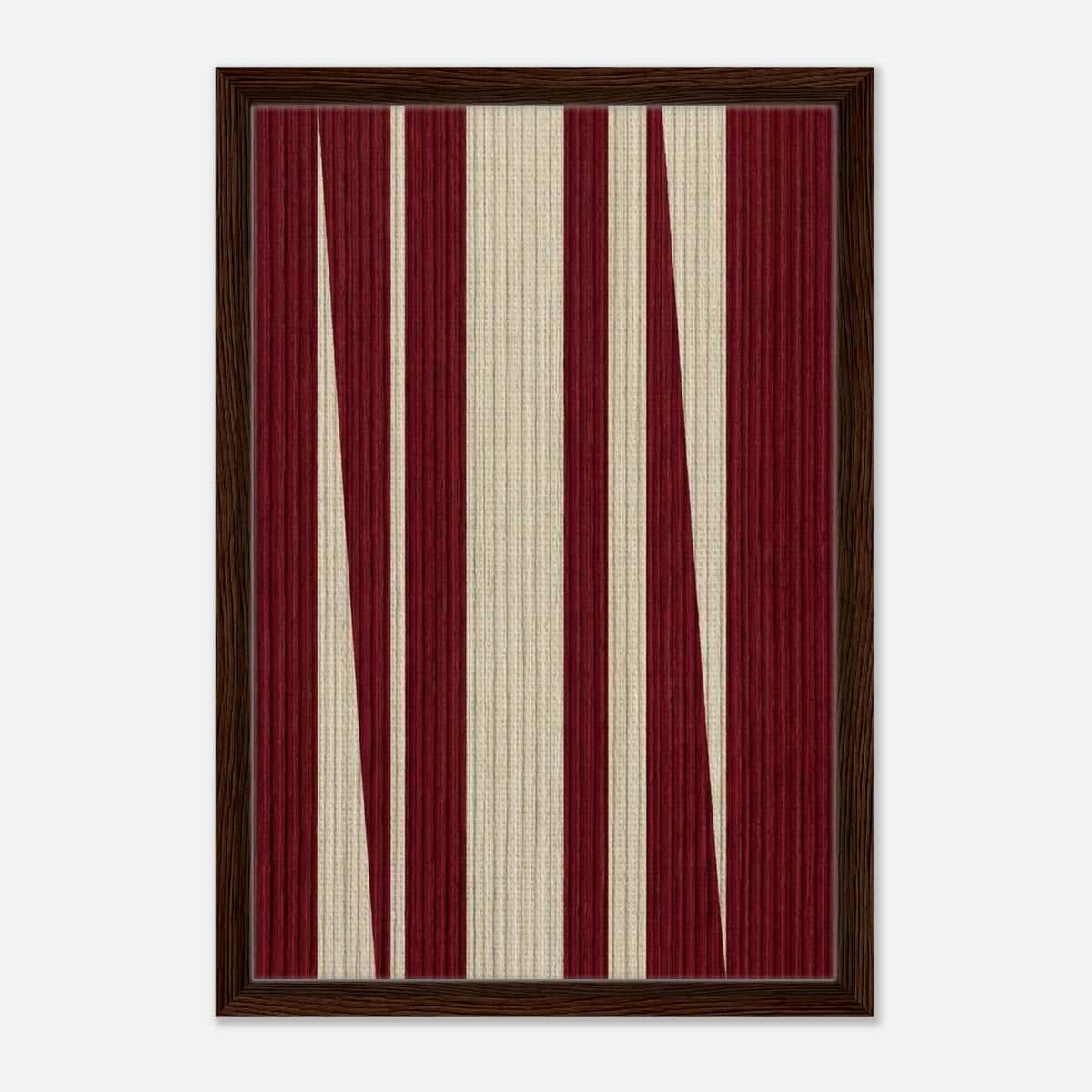 Vertical Fracture I | Abstract Framed Canvas (Dark Wood)
