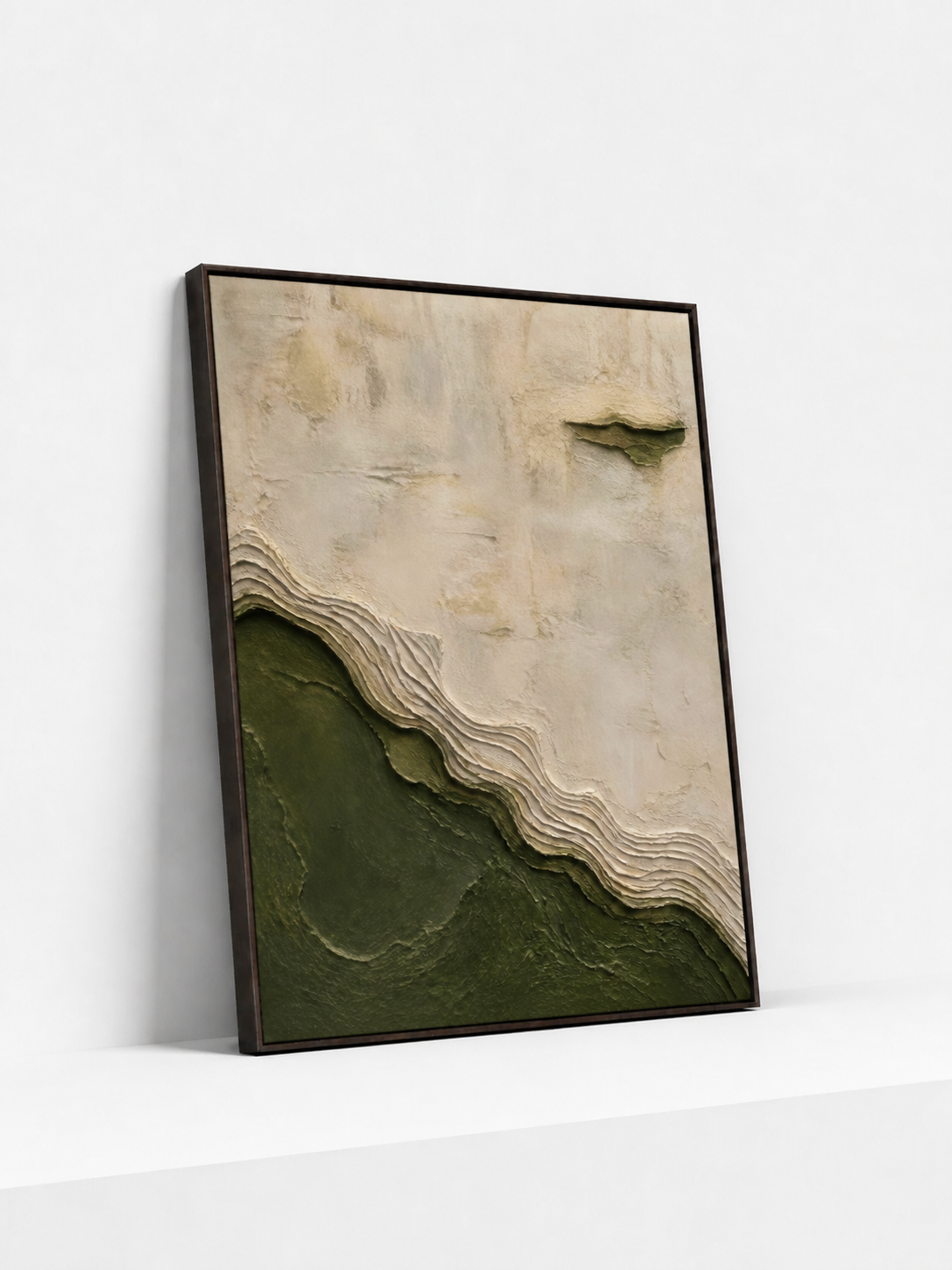 Eroded Basin Wooden Framed | Textured Abstract Wall Art