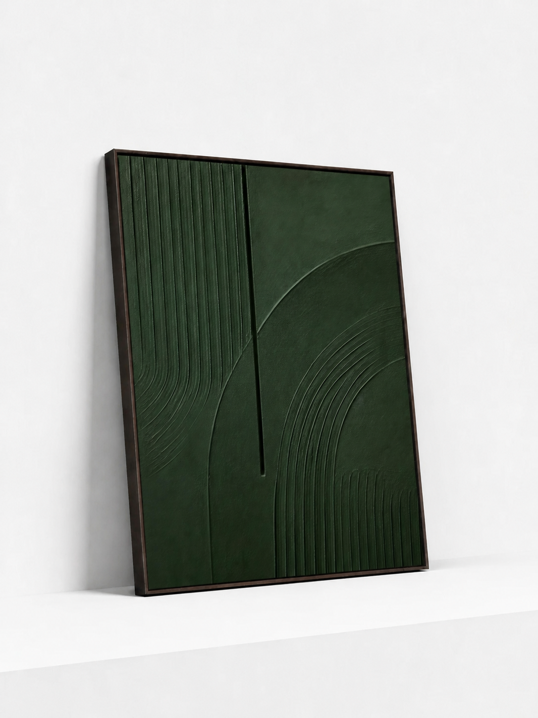 Combed Field Wooden Framed | Textured Abstract Wall Art