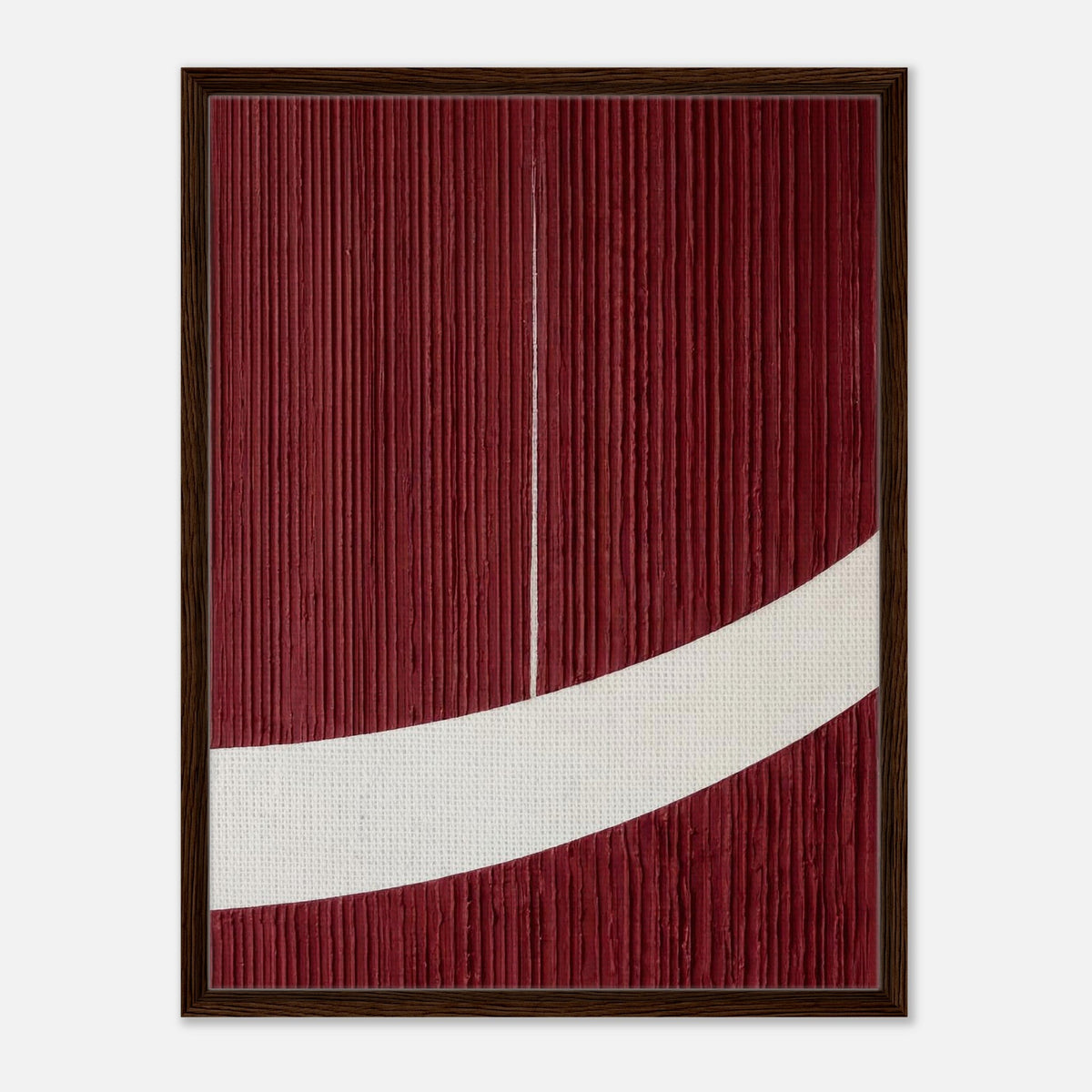 Lunar Arc | Abstract Framed Canvas (Dark Wood)