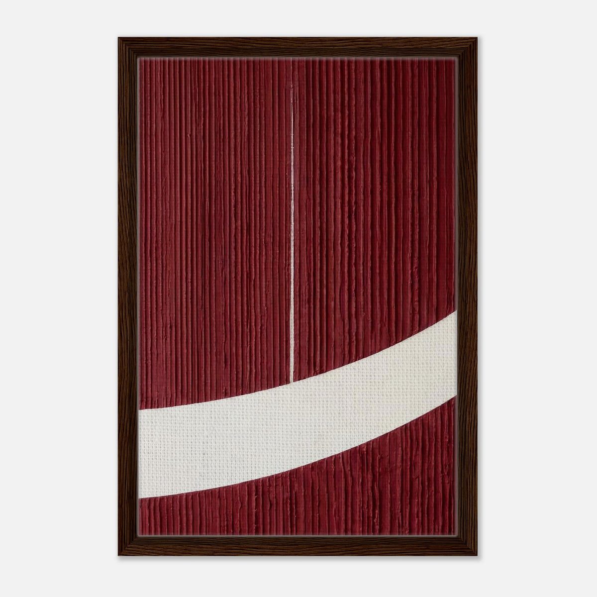 Lunar Arc | Abstract Framed Canvas (Dark Wood)
