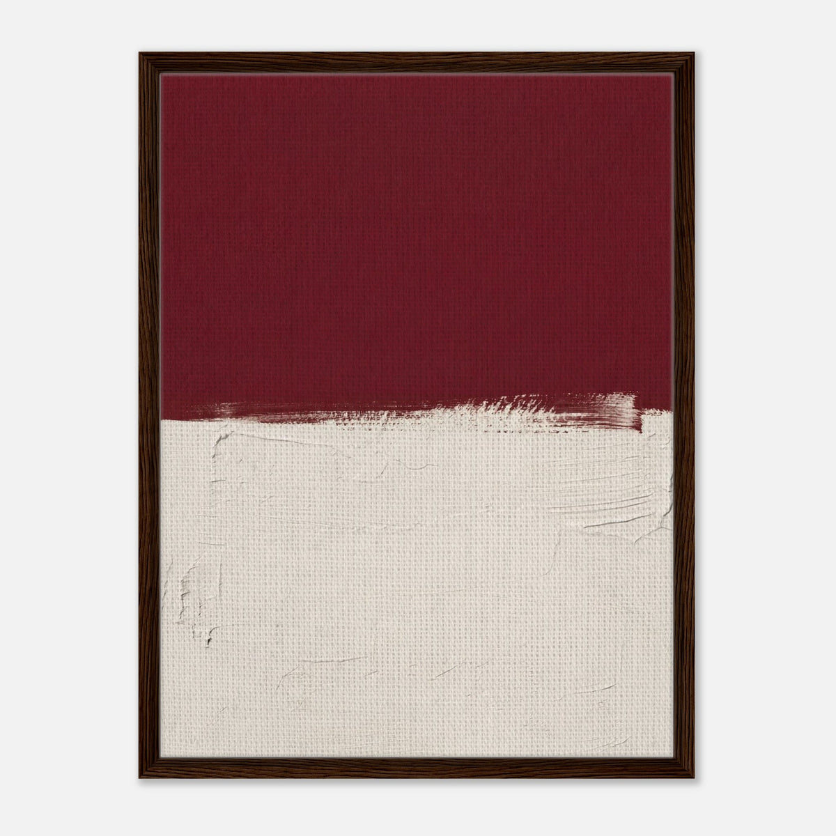 Horizon Line | Abstract Framed Canvas (Dark Wood)