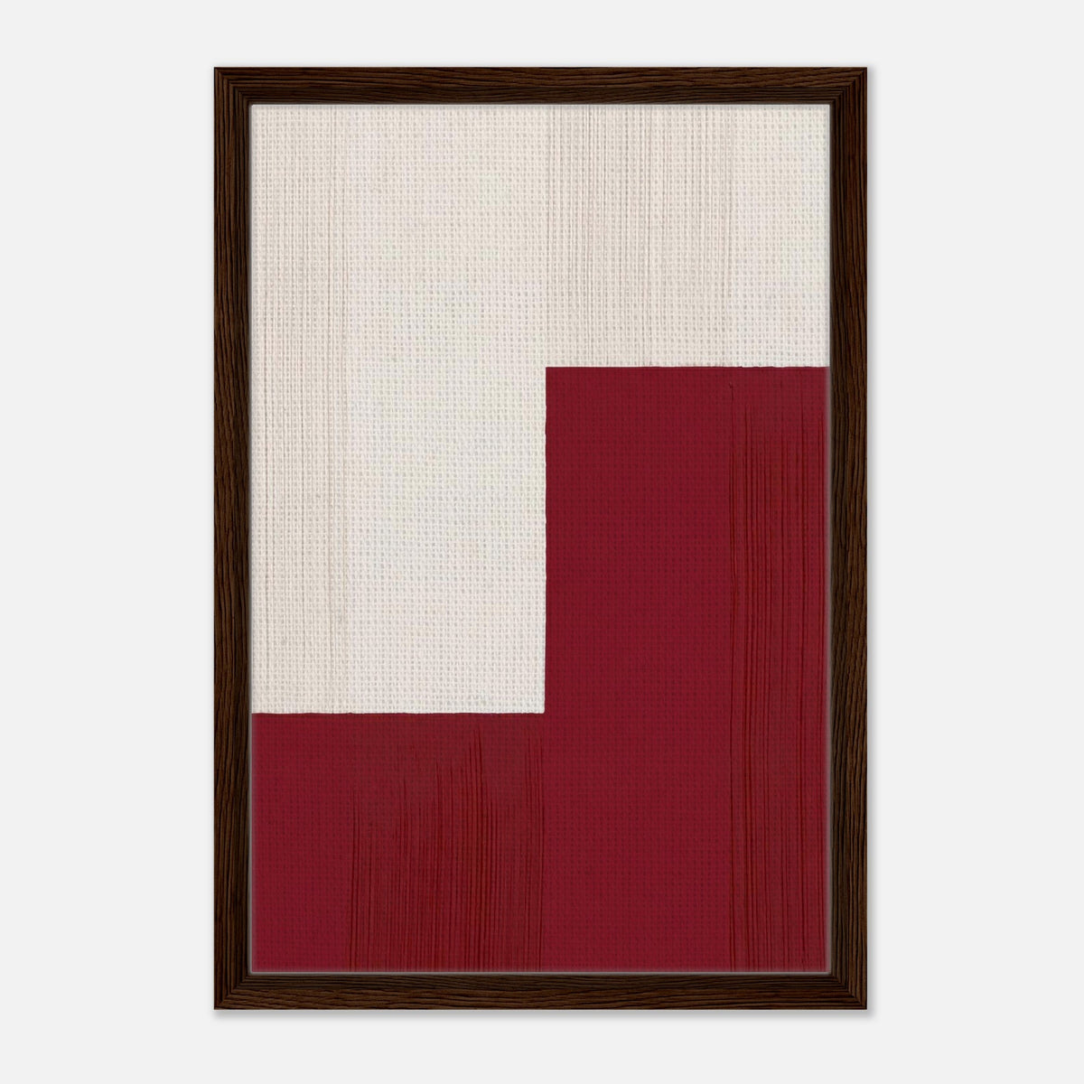 Amber Field | Abstract Framed Canvas (Dark Wood)