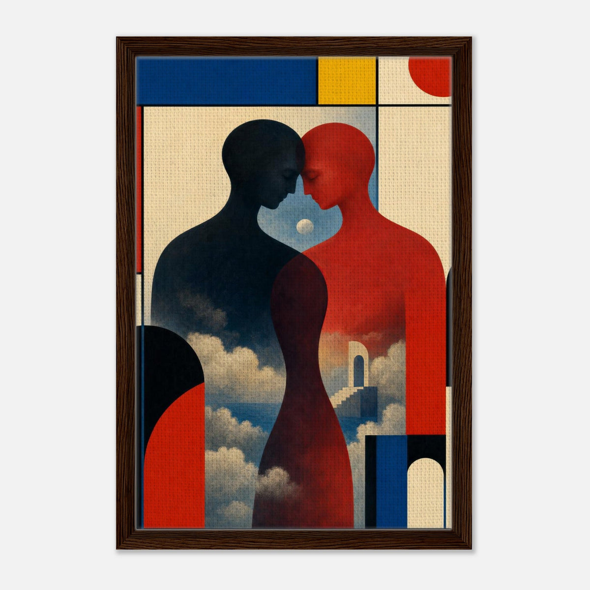 Becoming | Surreal Framed Canvas (Dark Wood)
