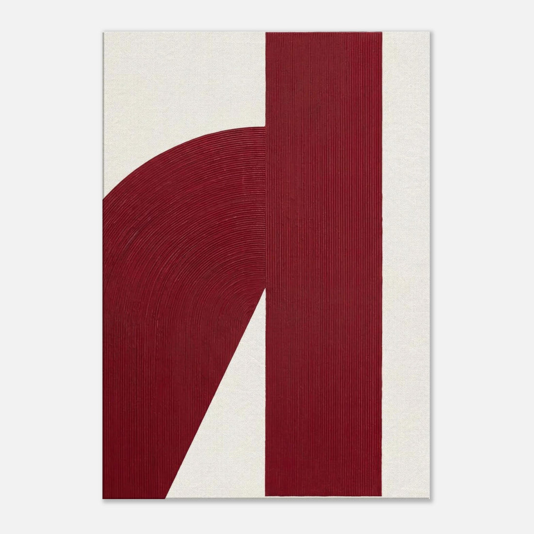 Crimson Arc | Abstract Canvas