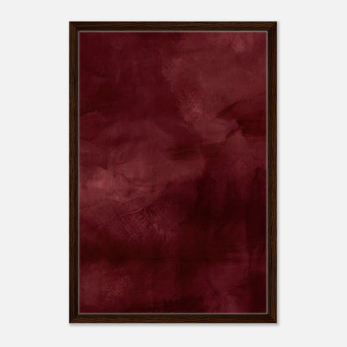 Muted Veil | Abstract Framed Canvas (Dark Wood)