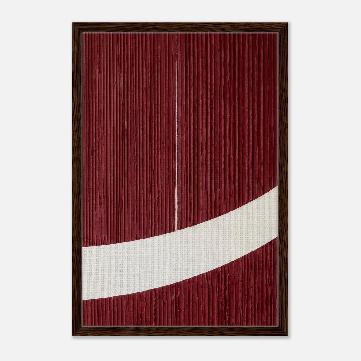 Lunar Arc | Abstract Framed Canvas (Dark Wood)