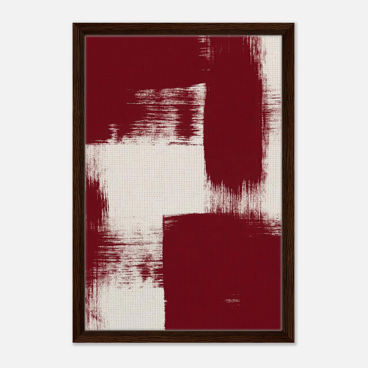 Stone Wash | Abstract Framed Canvas (Dark Wood)
