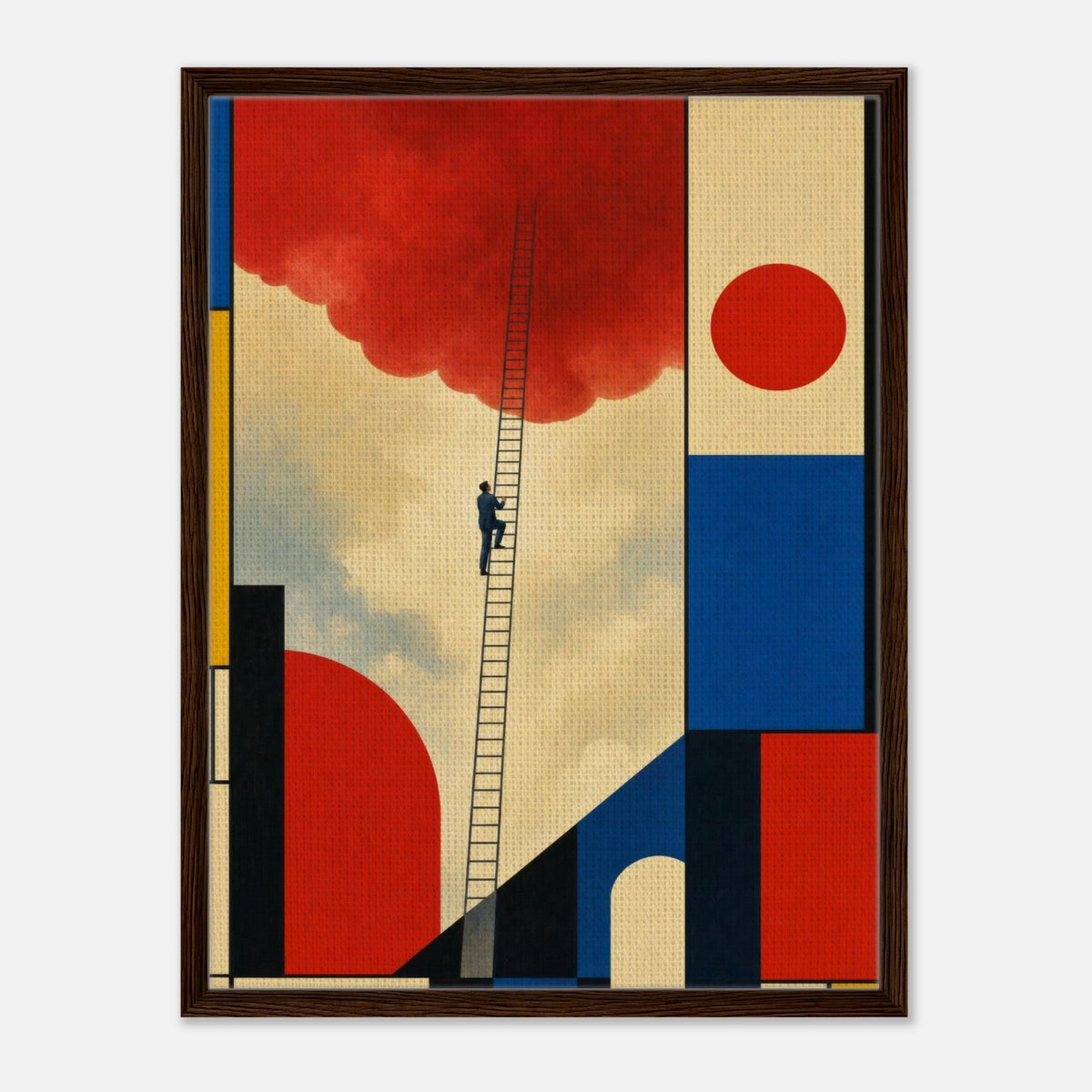 Ascent | Surreal Framed Canvas (Dark Wood)